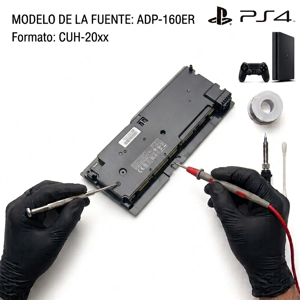 Sustitución de Fuente de Alimentación PS4 Slim (Modelo ADP-160ER / N16-160P1A)